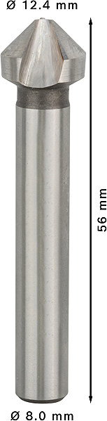Countersink BOSCH Tapered countersink 12.4 mm, M 6, 56 mm, 8 mm 2.608.597.507 .