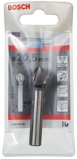 Countersink BOSCH Tapered countersink 20.5 mm, M 10, 63 mm, 10 mm 2.608.597.509 .