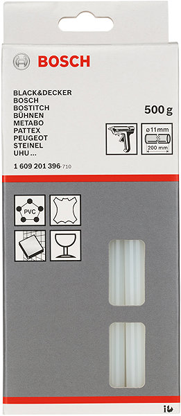 Ragasztópisztoly rúd BOSCH 1609201396 ragasztórúd, 11×200 mm, 500 g, 26 db ...