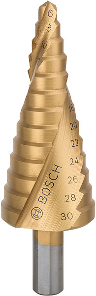 Fúrószár BOSCH 2608587431 HSS-TiN lépcsős fúrószárak, 6 - 39 mm, 10,0 mm, 93,5 mm ...