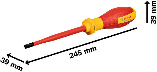 BOSCH Professional VDE screwdriver SL 6.5 × 125, 1.600.A02.NC4.