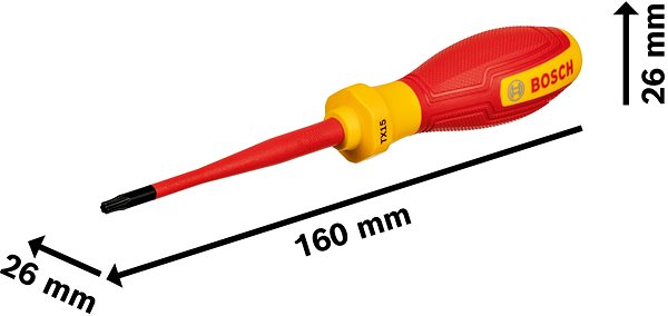 BOSCH Professional VDE screwdriver TX 15 × 75, 1.600.A02.NC6.
