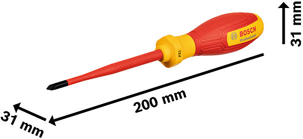 BOSCH Professional VDE screwdriver PZ 1 × 100, 1.600.A02.ND1.