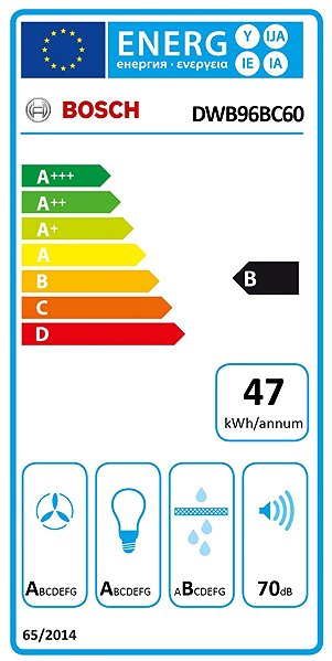 Digestoř BOSCH DWB96BC60 Serie 2 Energetický štítek