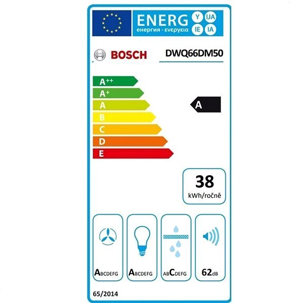 Páraelszívó BOSCH DWQ66DM50 Energia címke