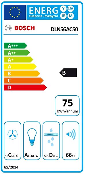 Extractor Hood BOSCH DLN56AC50 Series 6 Energy label