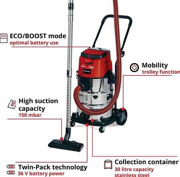 Industriestaubsauger Einhell TE-VC 36/30 Li S-Solo ...