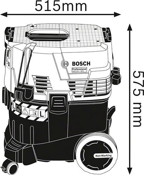 Industrial Vacuum Cleaner BOSCH GAS 35 L AFC Technical draft