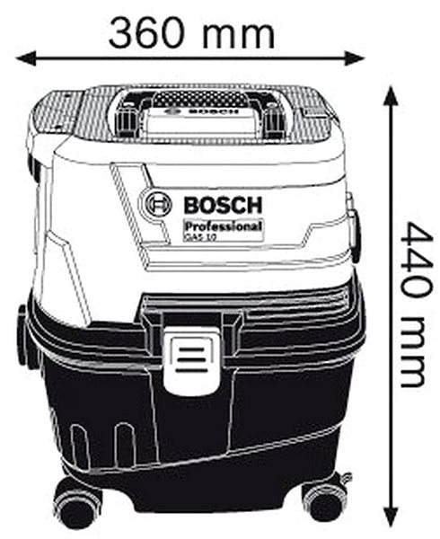 Industriestaubsauger BOSCH GAS 15 Technische Zeichnung
