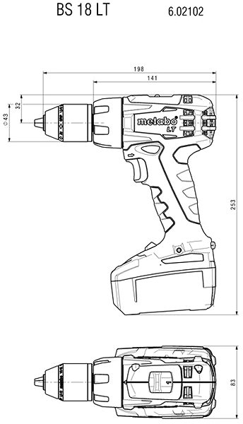 Cordless drill METABO Cordless drill BS 18 LT .