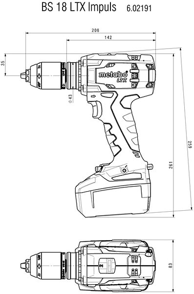 Cordless drill METABO Cordless drill BS 18 LTX Impuls .