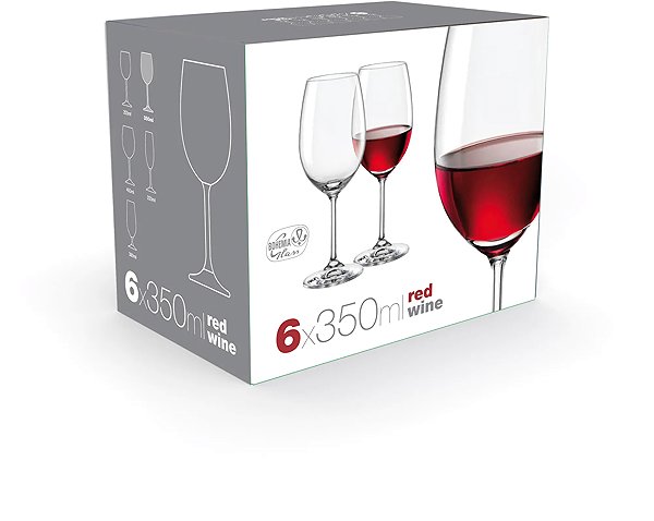 Glas Bohemia Class Gläser für Rotwein 6 Stk. ...