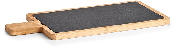 Serving board Zeller Slate serving board with bamboo handle 40 × 19 cm .