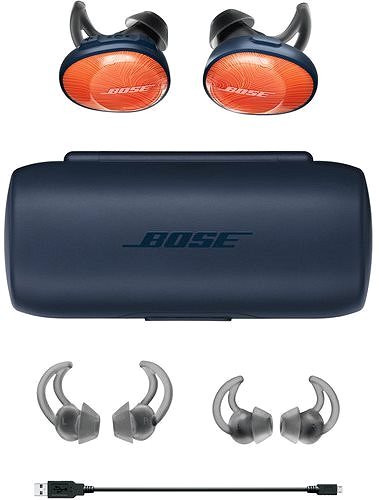 Kabellose Kopfhörer BOSE SoundSport Free Wireless - orange Packungsinhalt