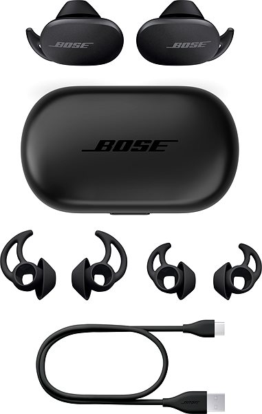 Wireless Headphones BOSE QuietComfort Earbuds Black Package content