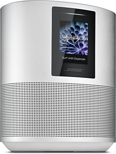 Bluetooth-Lautsprecher BOSE Home Smart Speaker 500 - silbern Seitlicher Anblick