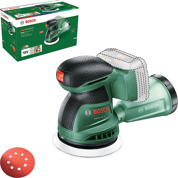 BOSCH Cordless Random Orbit Sander EasyOrbit 18V-10, 0.603.3E4.000 (without battery).
