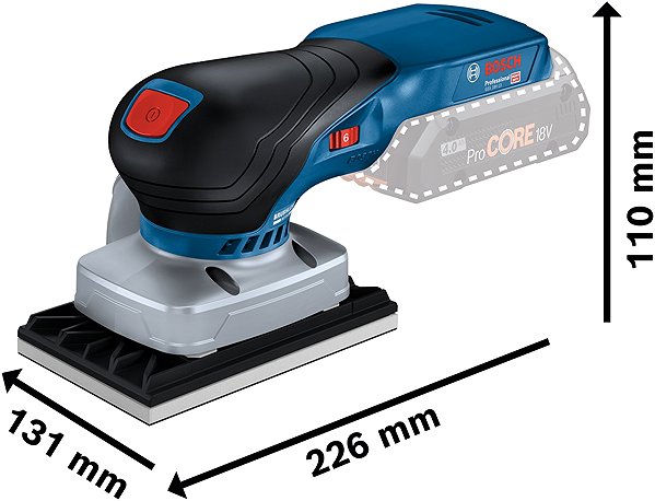 Schwingschleifer BOSCH Professional Akku-Vibrationsschleifer GSS 18V-13 0.601.9L0.100 (ohne Akku) ...