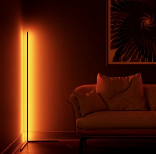 Stojací lampa BOT Nordic stojací LED lampa N1 140 cm RGB, černá ...