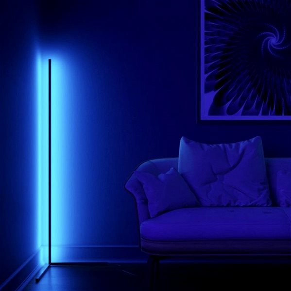 Stojací lampa BOT Nordic stojací LED lampa N1 140 cm RGB, černá ...