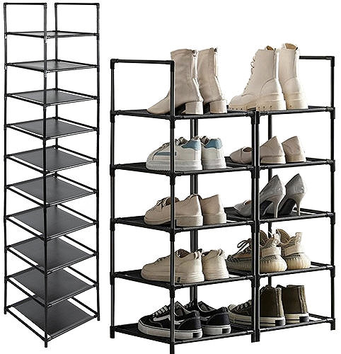 Shelving Unit Ruhhy 25564 Variable shoe shelving system, 10 shelves ...