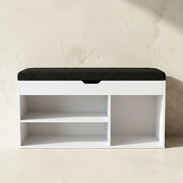 Shoe Rack BOXIMO Tria Shoe rack with seat 80 × 43 × 30 cm ...