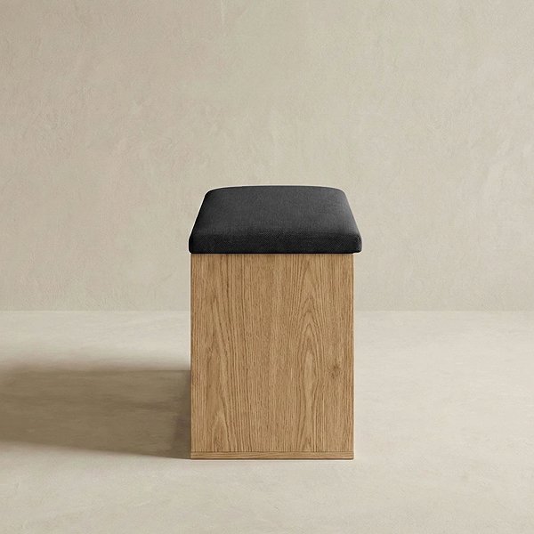 Shoe Rack BOXIMO Shoe rack with seat TRIA, 80 × 43 × 30 cm, brown ...