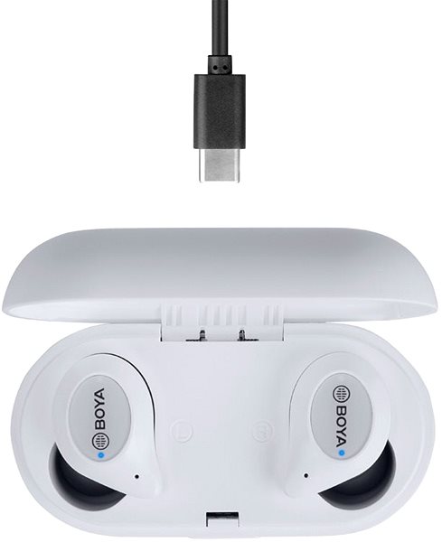 Wireless Headphones Boya BY-AP1-W Lateral view