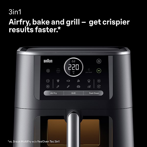 Heißluftfritteuse  Braun Multifry 7 HF7076. BK 3in1 ...