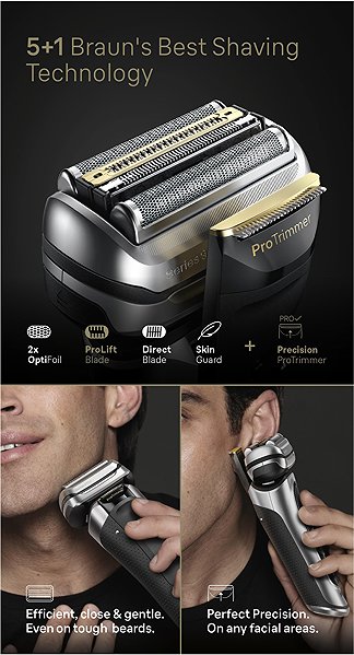 Braun Series 9 PRO + 9517s Rasierer silber .