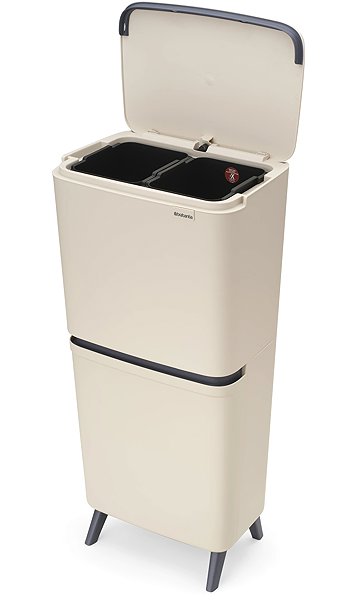 Mülleimer Brabantia Mülleimer Sort&Go Hi zur Mülltrennung, 10 + 10 + 25 l, Soft Beige ...