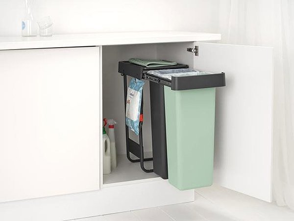Rubbish Bin Brabantia Sort&Go 2 × 30 l Dark Grey ...