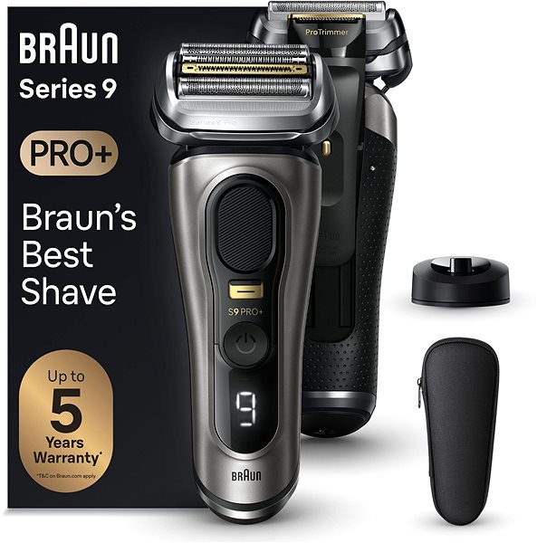 Rasierer Braun Series 9 PRO+ Dunkelgrau + Braun Körperpflege-Set 3 BG3350 für Männer ...