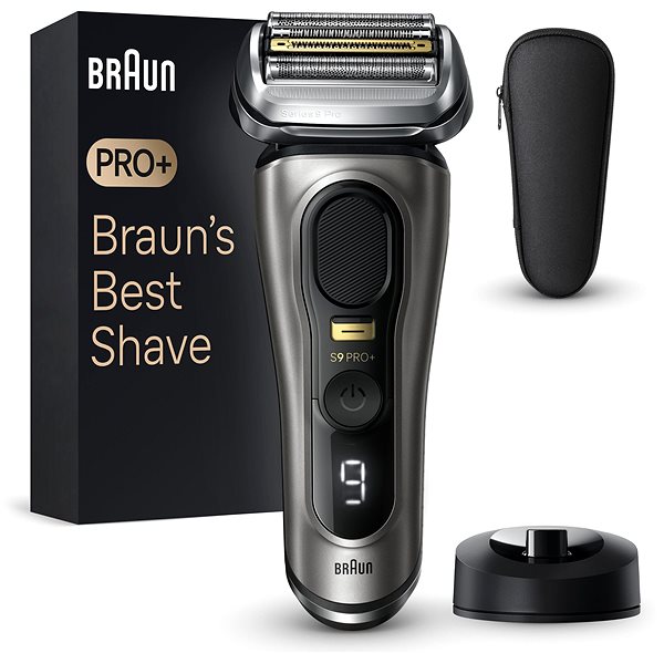 Rasierer Braun Series 9 PRO+ Dunkelgrau + Braun Körperpflege-Set 3 BG3350 für Männer ...