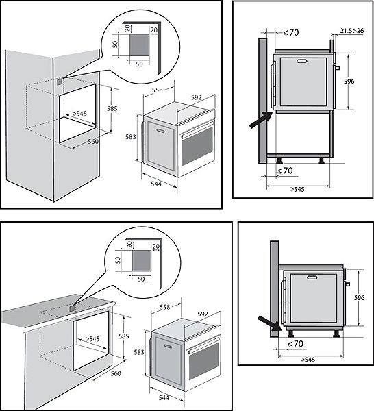 Built-in Oven Brandt BOPH515BB ...