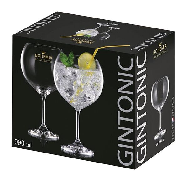 Pohár BOHEMIA ROYAL CRYSTAL Gin Tonic poháre 2 ks 990 ml ...