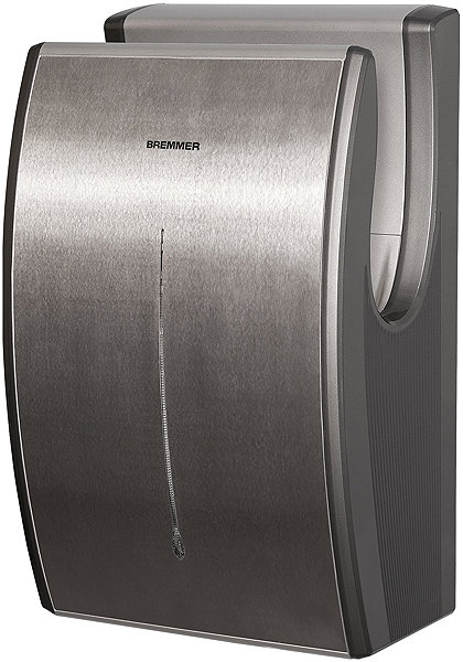 Bremmer Power Blade hand dryer, brushed steel.