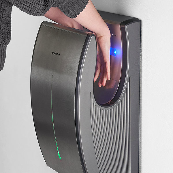 Bremmer Power Blade hand dryer, brushed steel.