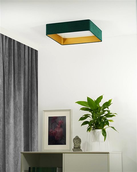Ceiling Light Brilagi LED Ceiling Light Velvet Square LED/24W/230V green ...
