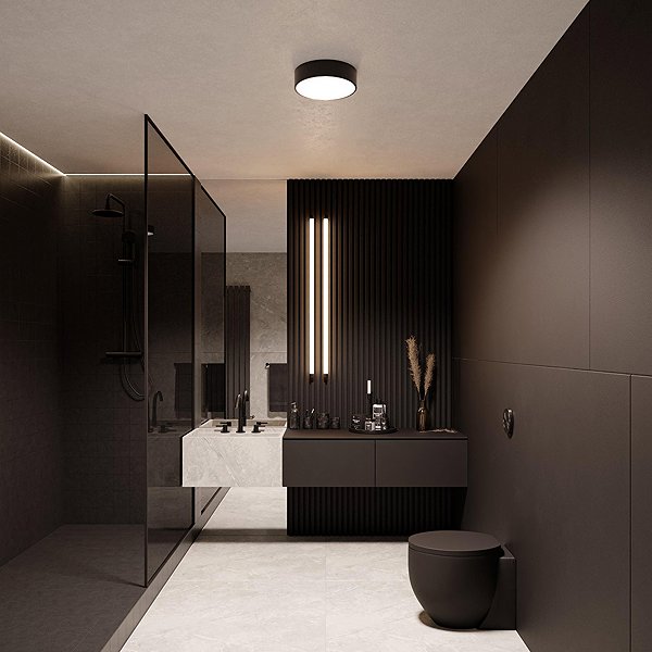Ceiling Light Brilagi CLARE 3xE27/24W/230V diameter 40 cm black IP54 ...