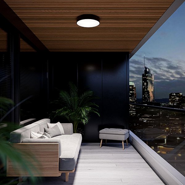 Ceiling Light Brilagi CLARE 3xE27/24W/230V diameter 40 cm black IP54 ...
