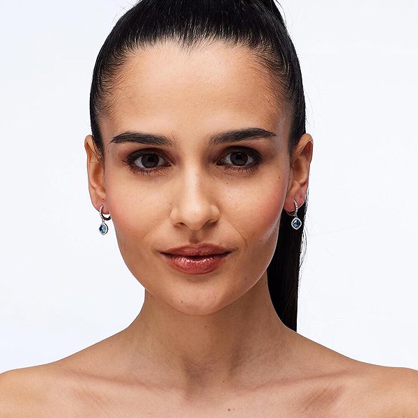 Brosway Fancy Freedom Blue FFB128 earrings (Ag 925/1000, 2.9g).