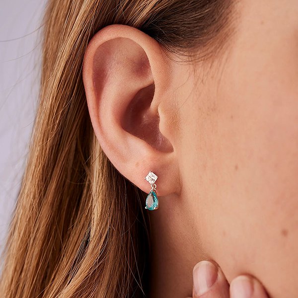 Brosway Fancy Aqua Green FAG16 earrings (Ag 925/1000, 1.20g).