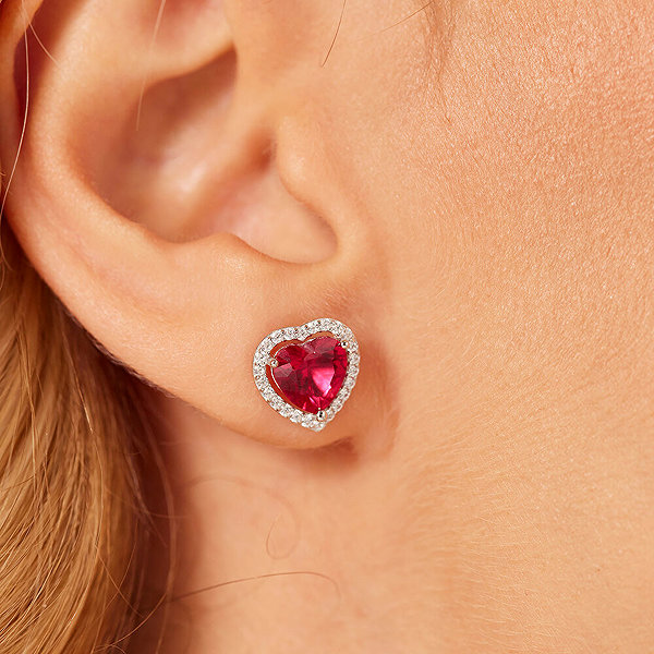 Brosway Fancy Passion Ruby FPR142 earrings (Ag 925/1000, 2.32g).