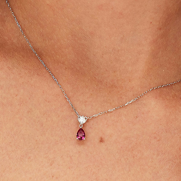 Brosway Fancy Passion Ruby FPR111 Necklace (Ag 925/1000, 2.2g).