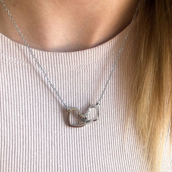 BRUNO Necklace Two Hearts.
