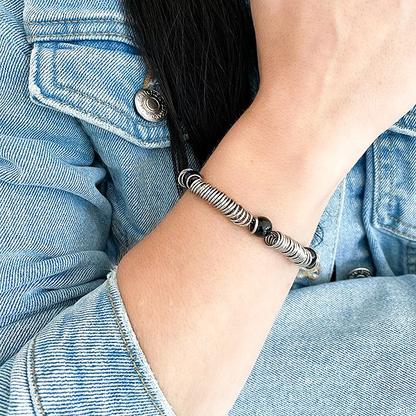 Bruno HOOPS BLACK Bracelet.