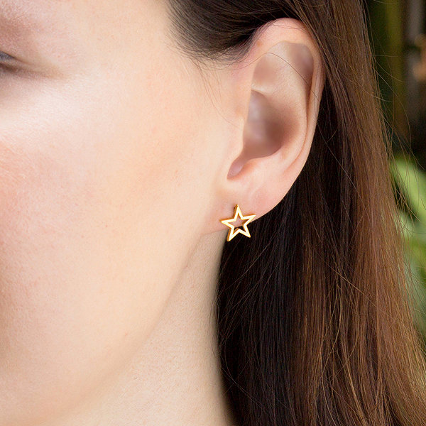 BRUNO STAR earrings gold.