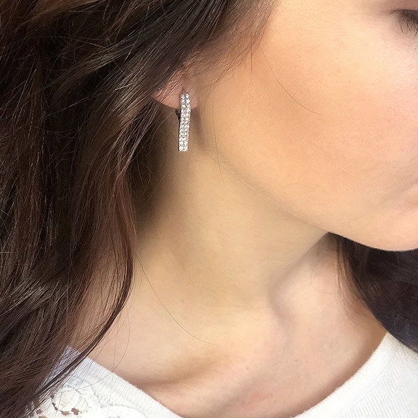 Bruno Dangle earrings with stones.