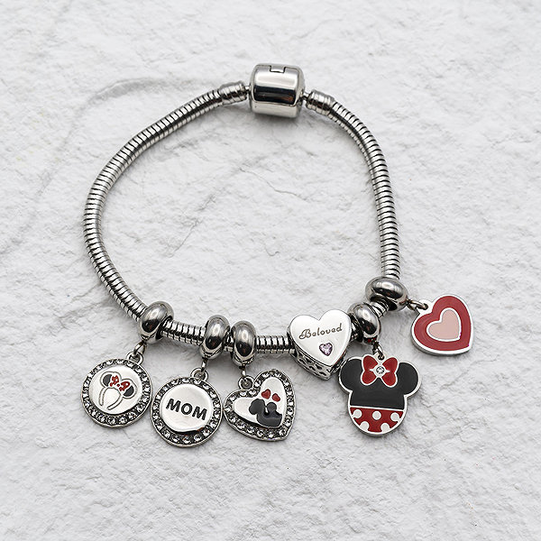 Bruno Dangle Charm Minnie's Hat with stone, multicolour .